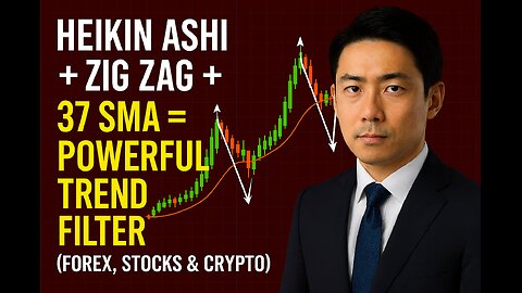 Heikin Ashi + Zig Zag + 37 SMA = Powerful Trend Filter for Forex, Stocks & Crypto 
