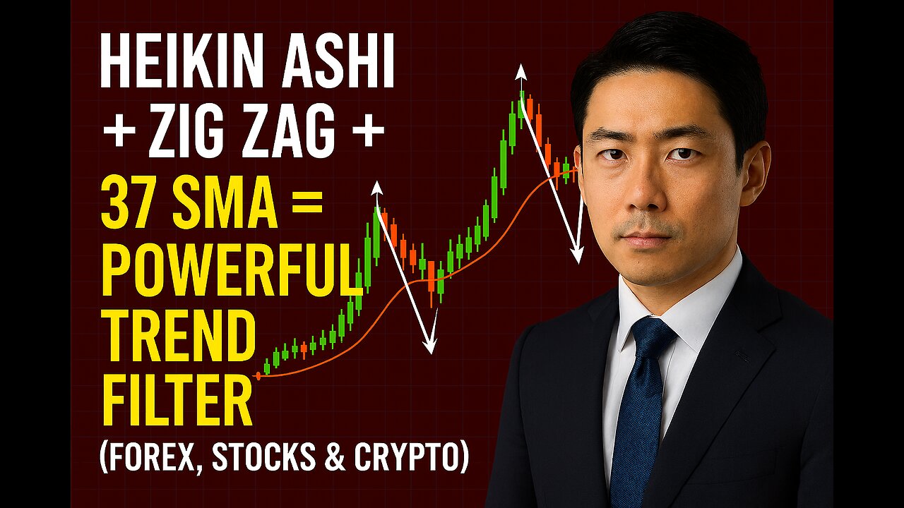 Heikin Ashi + Zig Zag + 37 SMA = Powerful Trend Filter for Forex, Stocks & Crypto