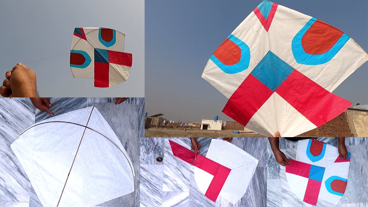 How to Make Beautiful Kite At Home - DIY Kite Making Tutorial - Kite Flying Guide For Bigners