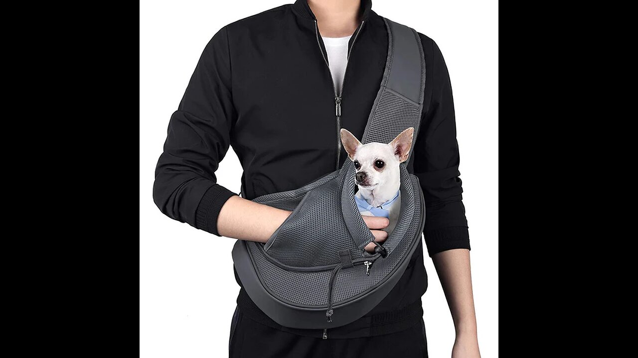 Pet Dog Carrier Sling Bag with Adjustable Strap & Phone Pocket, for Dogs & Cats