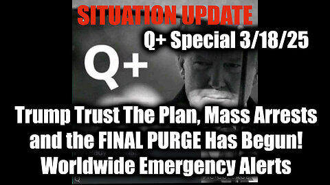 Situation Update 3/18/25 - Trump Trust The Plan; Mass Arrests, and the FINAL PURGE Has Begun!