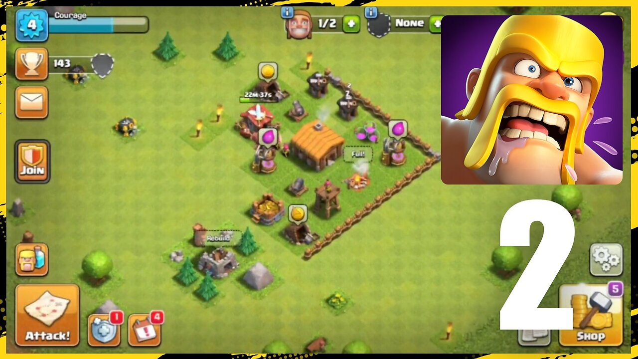Clash of Clans Walkthrough Part 2 Early Game Progress & Base Building Tips!