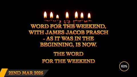 Word for the Weekend - As It Was in the Beginning, Is Now