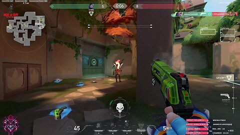 3 enemies eliminated for a clutch in Valorant