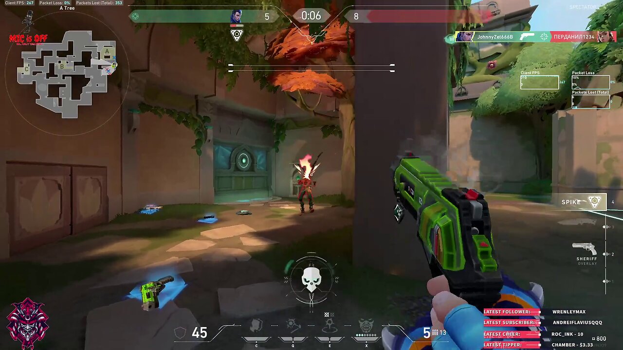 3 enemies eliminated for a clutch in Valorant