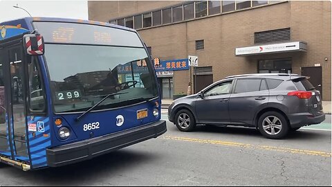 Q27 MTA CITY Bus In Flushing Main Street