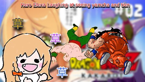 vtuber elena yunagi laughing at yamcha and tien - Dragon Ball Z Kakarot