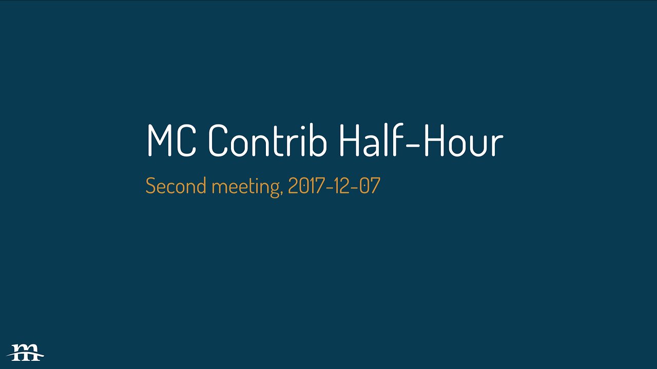 Drupal Contrib Half Hour, 2017-12-07