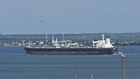 Oil tanker leaving Maracaibo lake
