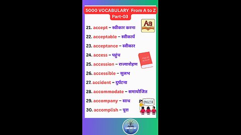 Most important 5000 vocabulary for ssc, bank, nda exams part 03 #english #vocabulary #shorts