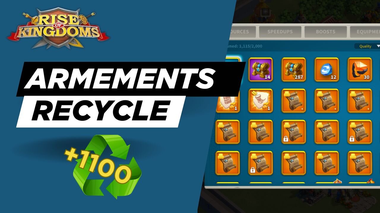 Come and recycle armaments with me | Rise of Kingdoms