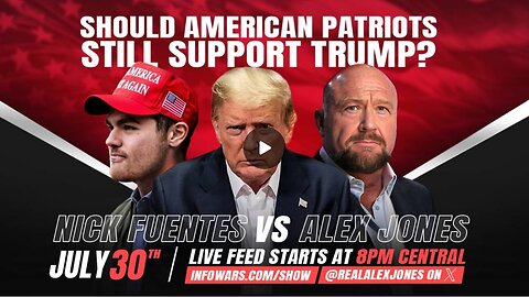 Full Alex Jones. Vs Nick Fuentes Debate
			