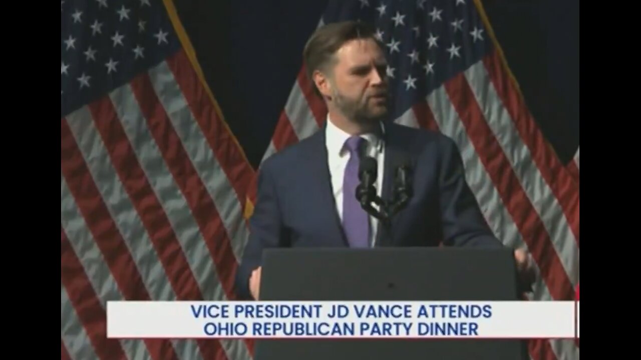 JD Vance Throws Up Middle Finger During Speech