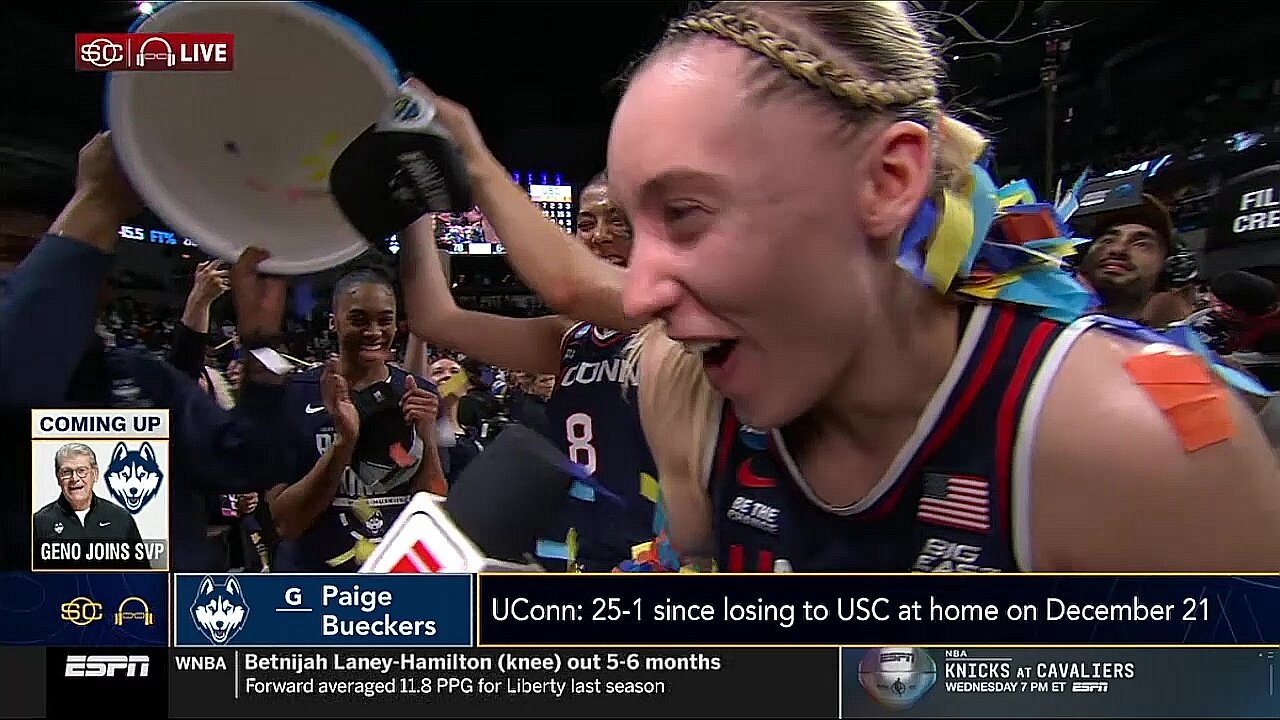 Paige Bueckers interview after 30-piece to reach Final Four | UConn Huskies women's basketball
