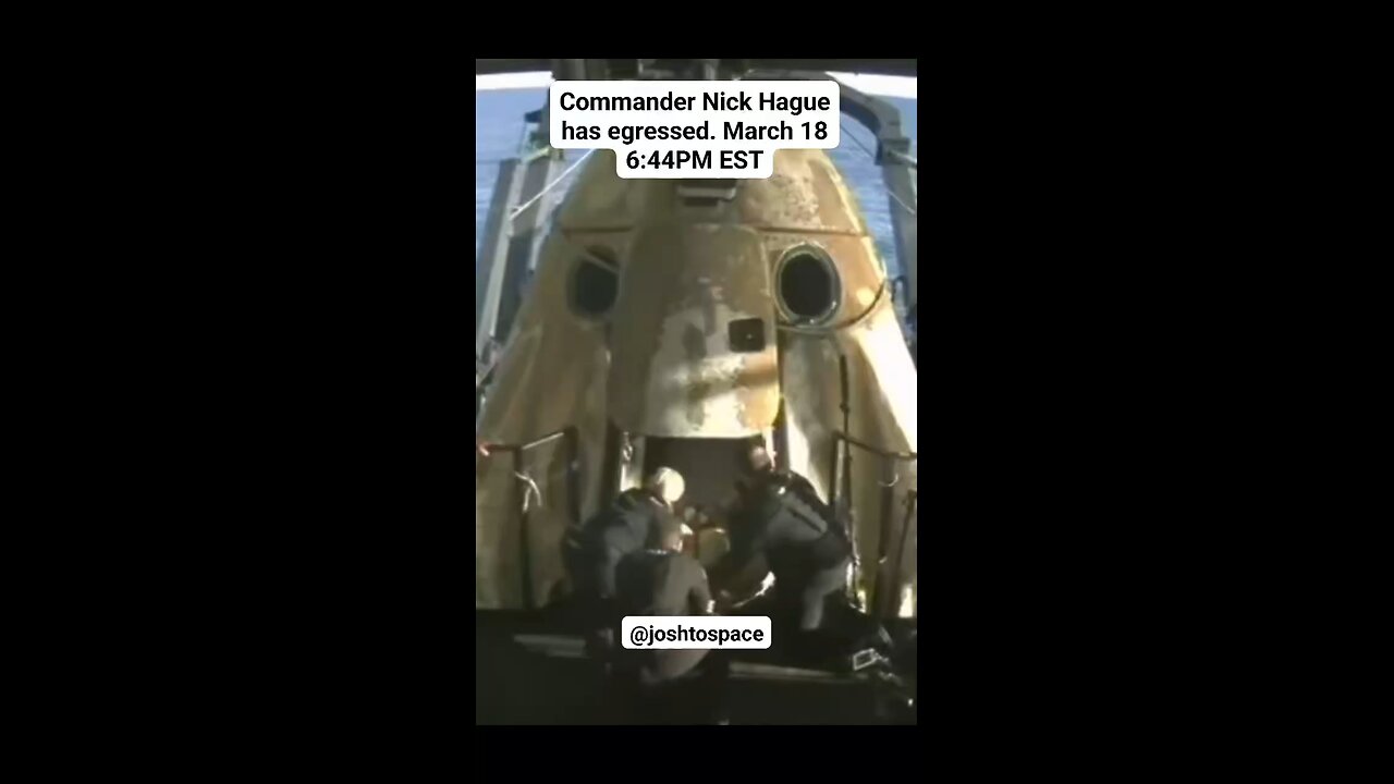 Commander Nick Hague has egressed the SpaceX Dragon Freedom capsule.