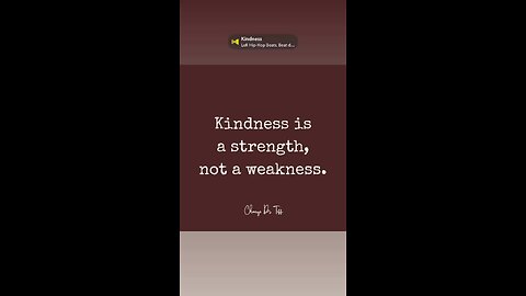 Be kind