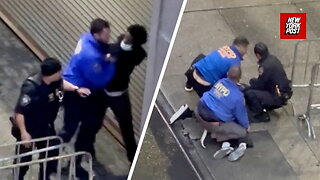 Chaotic moment anti-ICE protestors arrested outside NYC immigration court after clashing with police