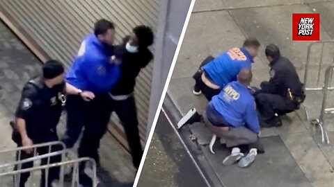 Chaotic moment anti-ICE protestors arrested outside NYC immigration court after clashing with police
