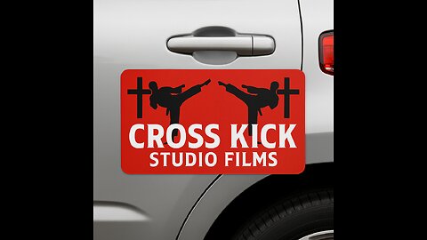 Cross kick Studio Films Car Magnet