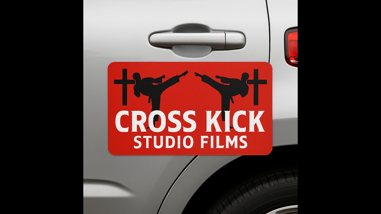 Cross kick Studio Films Car Magnet
