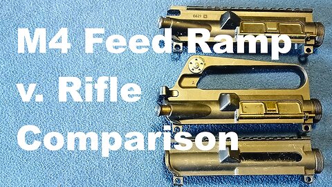 M4 Feed Ramp Receiver versus AR15 Rifle Receiver (No Ramps) Comparison