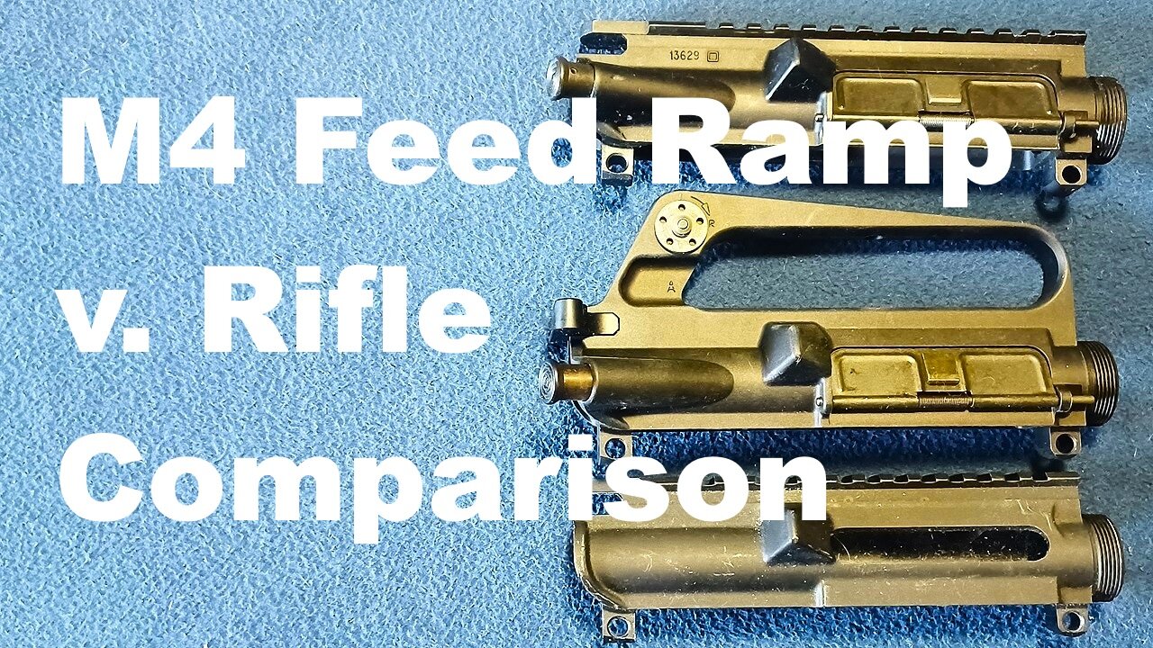 M4 Feed Ramp Receiver versus AR15 Rifle Receiver (No Ramps) Comparison
