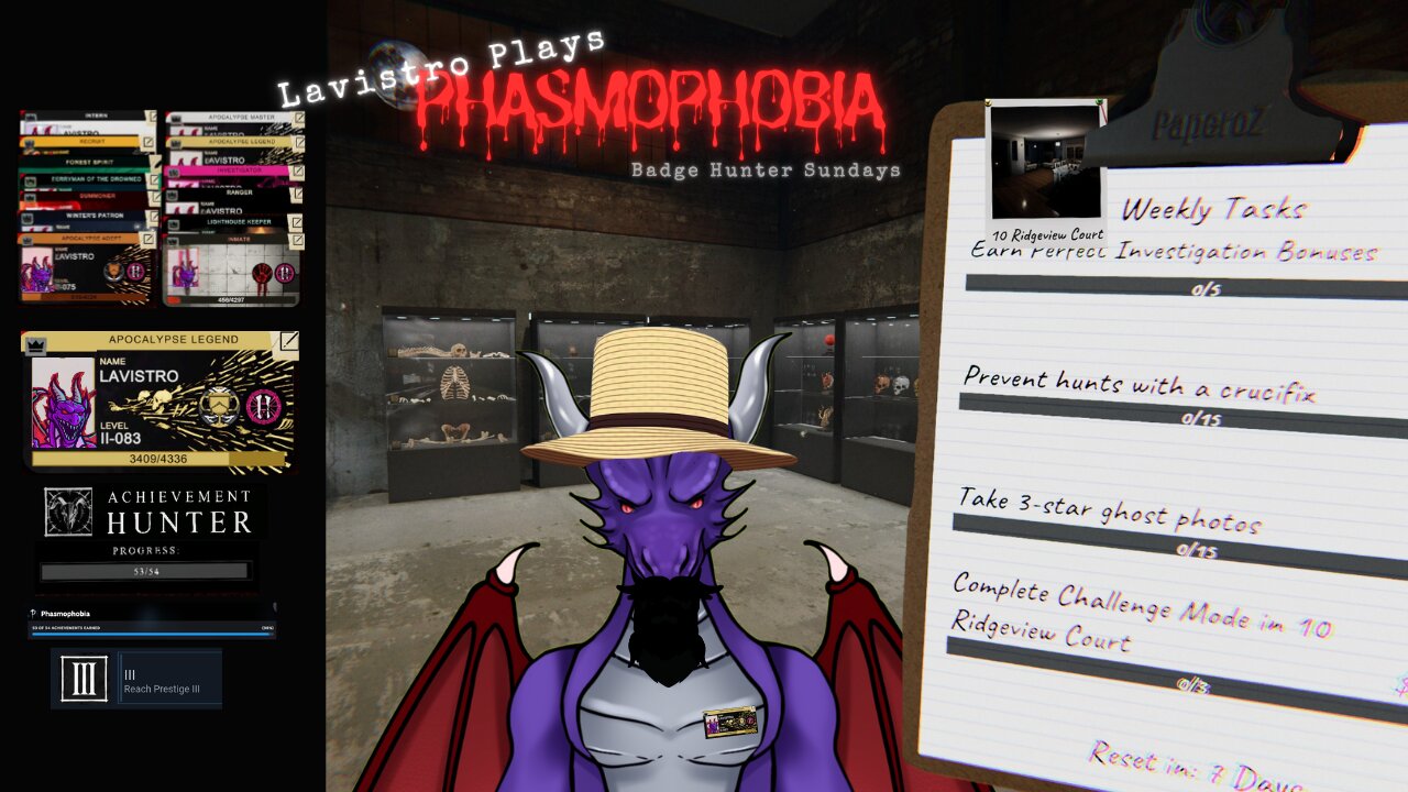 Lavistro Plays Live - Phasmophobia Weekly Challenge-