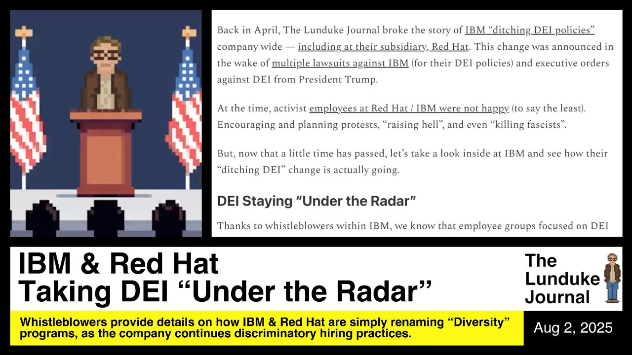 IBM & Red Hat Taking DEI "Under the Radar"