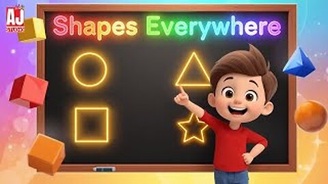 Shapes Everywhere ✨ | Learn Shapes for Kids | Circle, Square, Triangle | AJ Studio Kids