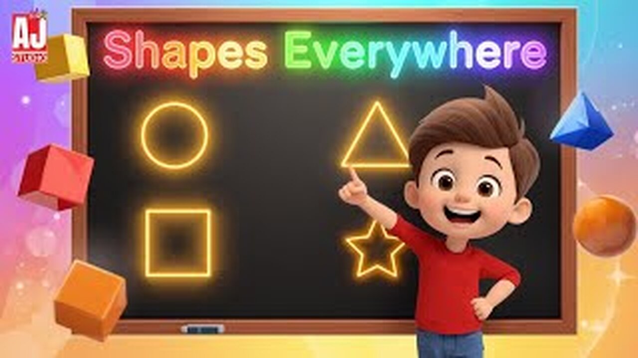 Shapes Everywhere ✨ | Learn Shapes for Kids | Circle, Square, Triangle | AJ Studio Kids
