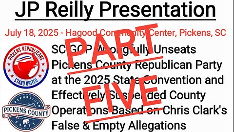 SC GOP Unseats Pickens, Part 5