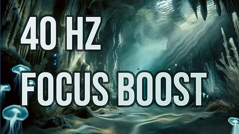 Title: 40 Hz Binaural Beats for Calm Focus & Productivity | Underwater Cave Ambiance