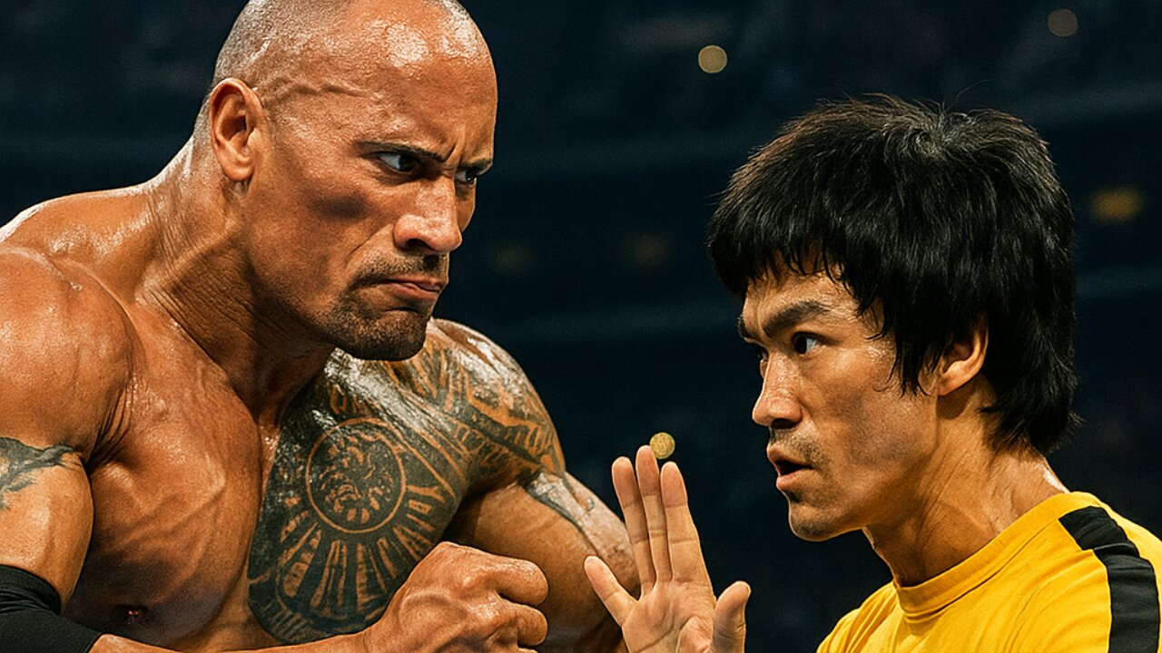 Bruce Lee vs The Rock 💥 Speed vs Power Showdown 🥋🔥 #MartialArtsLegend