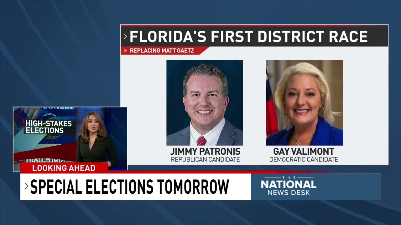 Special elections in Wisconsin and Florida happening tomorrow