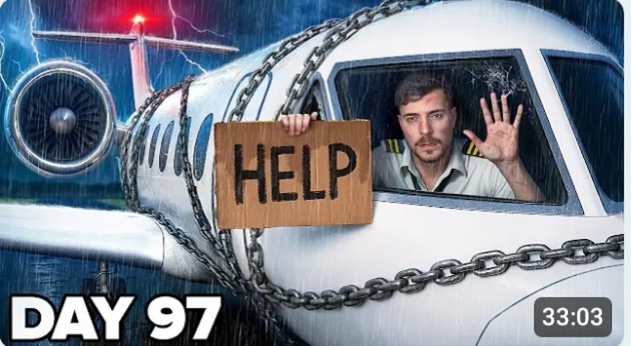 Surviving 100 days trapped in a Private jet.Ft Mr Beast
