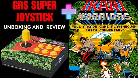 Ikari Warriors (1986) Full Arcade Gameplay and GRS Super Joystick Review