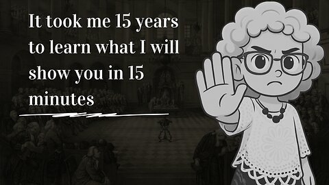 It took me 15 years to learn what I will show you in 15 minutes