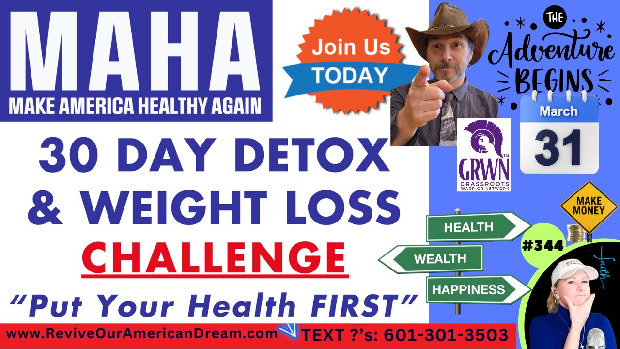 JOIN THE MAHA 30 DAY DETOX & WEIGHT LOSS CHALLENGE NOW! Get Healthy, Feel Great & MAKE MONEY...WIN PRIZES, Be Held Accountable...SIGN UP TODAY & Get Your Products, Exercise Routine Guide & Meal Plans!