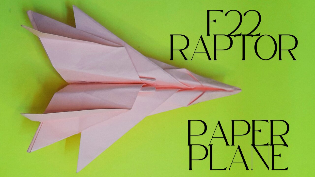How to Make an F22 Raptor Paper Plane: Easy Origami Tutorial for Beginners