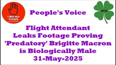 Flight Attendant Leaks Footage Proving 'Predatory' Brigitte Macron is Biologically Male 31-May-2025
