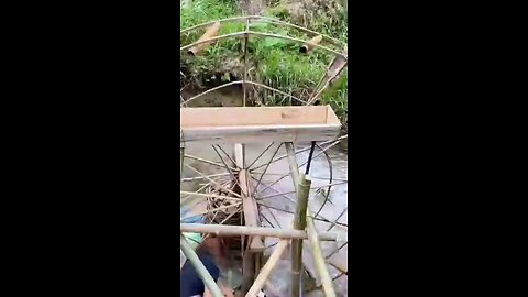 She built a water wheel to get free water