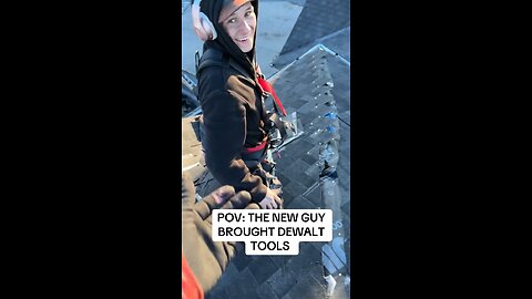 POV: the new guy brought dewalt Tools