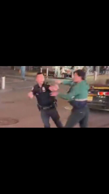 Very Effeminate Man Punches Cop in NYC