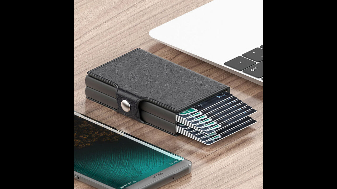 Minimalist RFID-blocking Cardholder, with Automatic Pop Up Design, for Men & Women