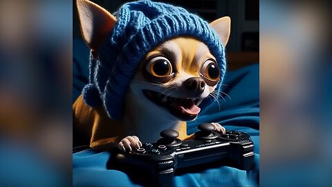 Chihuahua Playing Video Games at 4 AM