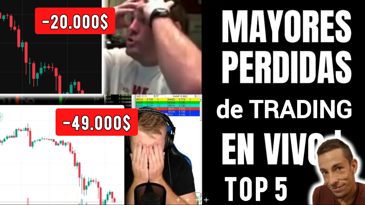 Las MAYORES PERDIDAS en TRADING en Vivo - TOP 5 - Perder 49k en segundos 😅