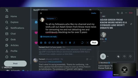 ADAM GREEN FROM KNOW MORE NEWS IS A COWARD AND WON'T DEBATE ME