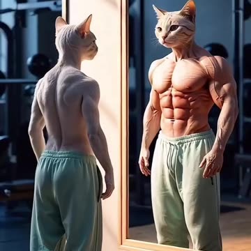 "Meow meow gym 🙀💪💪😲