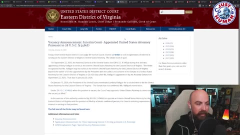 (Disqualified) Interim US Attorney Lindsay Halligan's 120-Day Appointment is Up. Vacancy Posted.