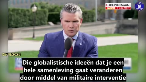 【NL】Hegseth: Globalistisch idee om hele samenlevingen te veranderen door militaire interventie...